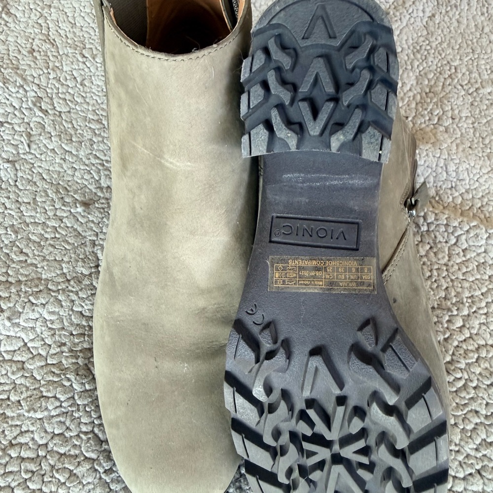 Vionic Women's Taupe Ankle Booties - Picture 2 of 3